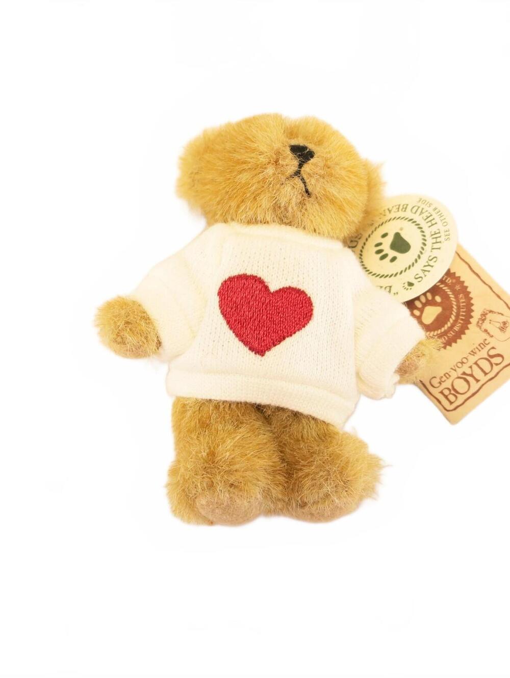 Vintage Boyds 2002 Mini 3.5"Mini Valentines Heart Bear